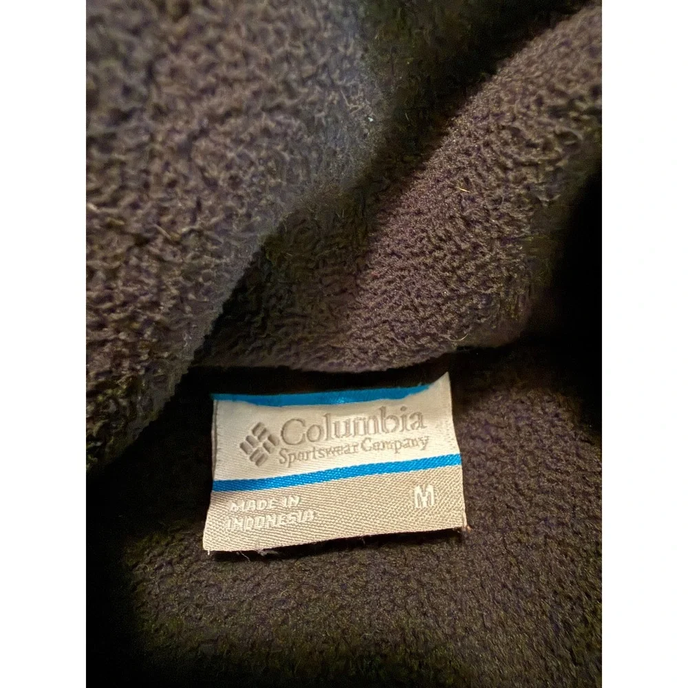 Columbia Mens Fleece Softshell Jacket Grey Black Red Full Zip Medium